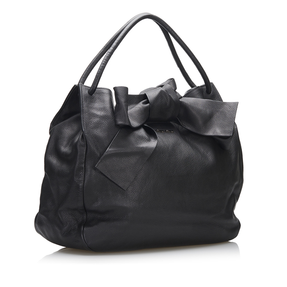 MIU MIU Leather Bow Tote Bag - Picture 3 of 10